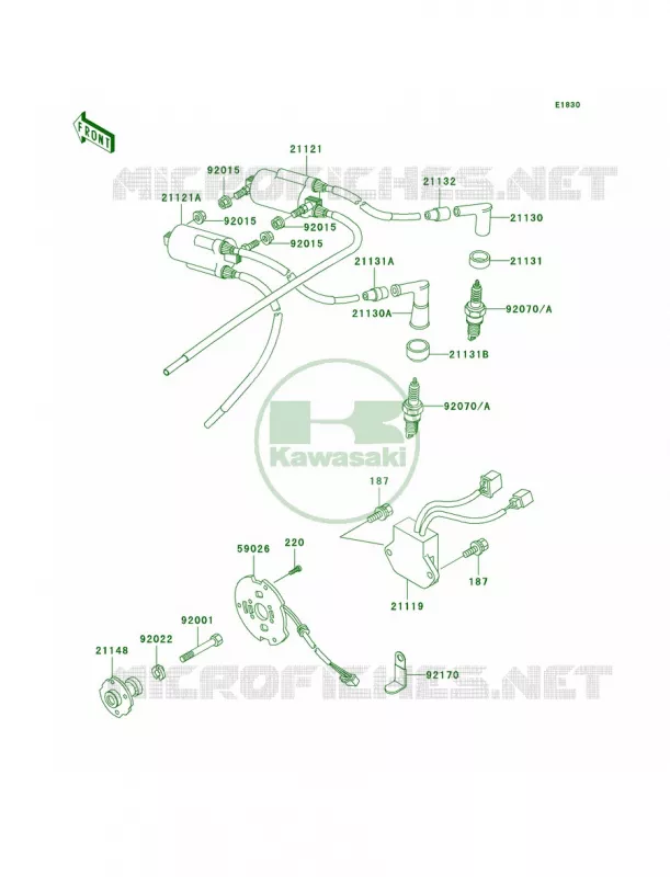 Ignition System Kawasaki MOTOS 1000 2005 Police 1000  KZ1000-P24