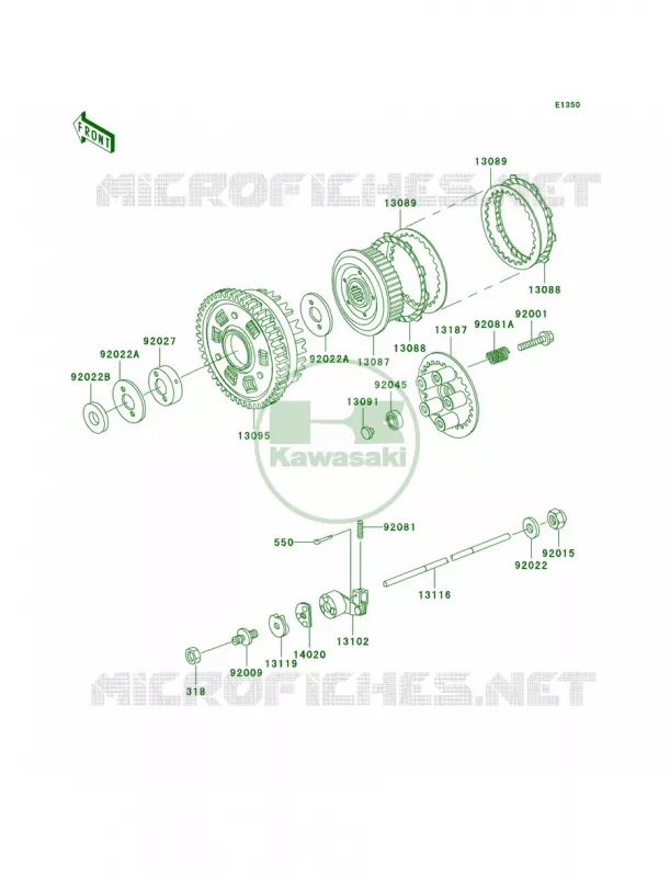 Clutch Kawasaki MOTOS 1000 2003 Police 1000  KZ1000-P22