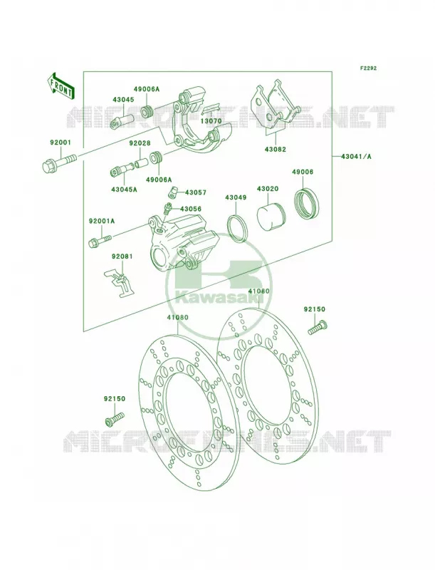 Front BrakeP20 Kawasaki MOTOS 1000 2003 Police 1000  KZ1000-P22