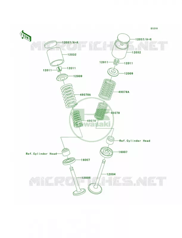 Valves Kawasaki MOTOS 1000 2003 Police 1000  KZ1000-P22