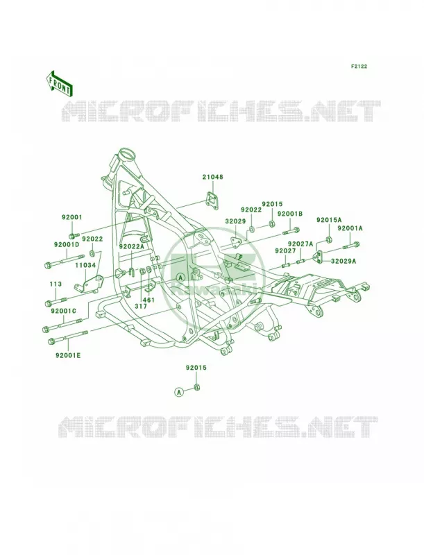 Engine Mount Kawasaki MOTOS 1000 2001 Police 1000  KZ1000-P20