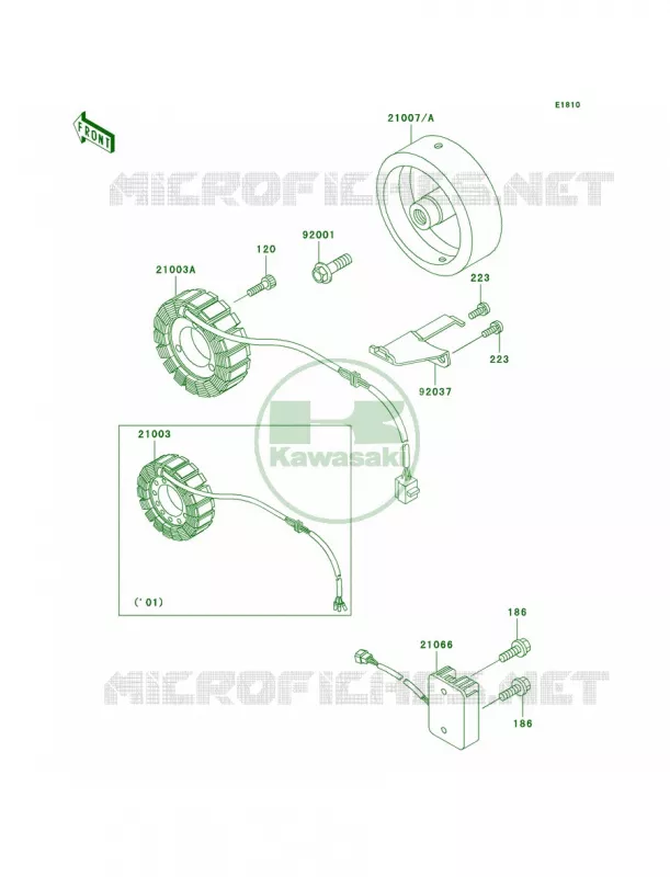 Generator Kawasaki MOTOS 1000 2001 Police 1000  KZ1000-P20