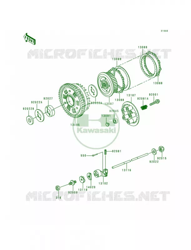 Clutch Kawasaki MOTOS 1000 2000 Police 1000  KZ1000-P19