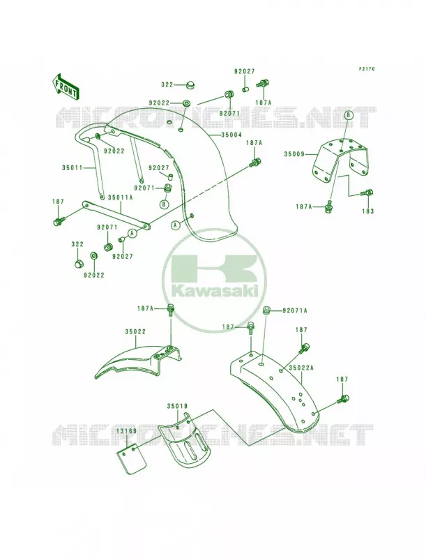 Fenders Kawasaki MOTOS 1000 2000 Police 1000  KZ1000-P19