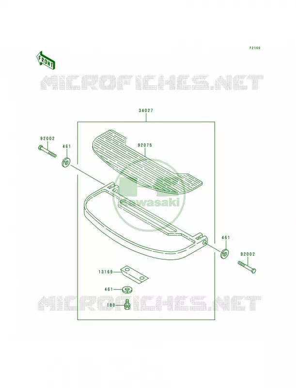 Footrests Kawasaki MOTOS 1000 2000 Police 1000  KZ1000-P19