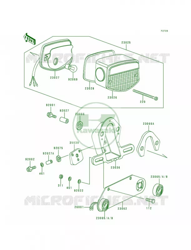Taillights Kawasaki MOTOS 1000 2000 Police 1000  KZ1000-P19