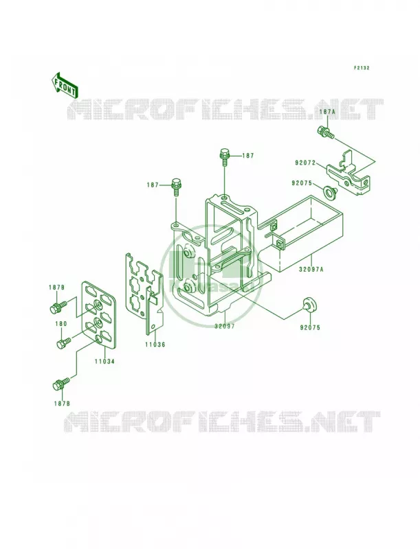 Battery Case Kawasaki MOTOS 1000 1999 Police 1000  KZ1000-P18