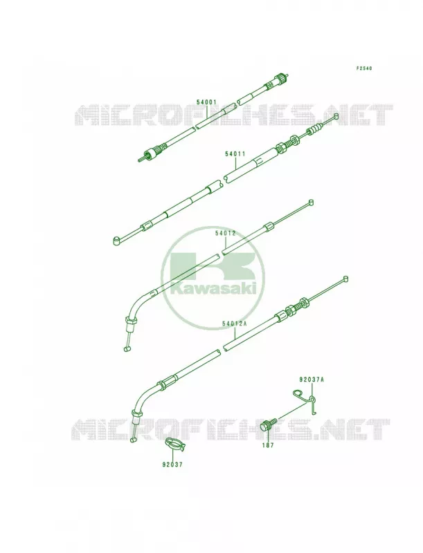 Cables Kawasaki MOTOS 1000 1999 Police 1000  KZ1000-P18