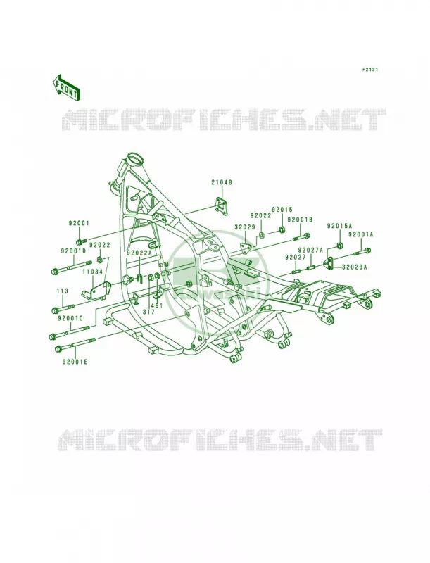 Frame Fittings Kawasaki MOTOS 1000 1999 Police 1000  KZ1000-P18