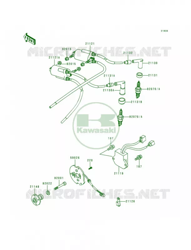 Ignition System Kawasaki MOTOS 1000 1999 Police 1000  KZ1000-P18