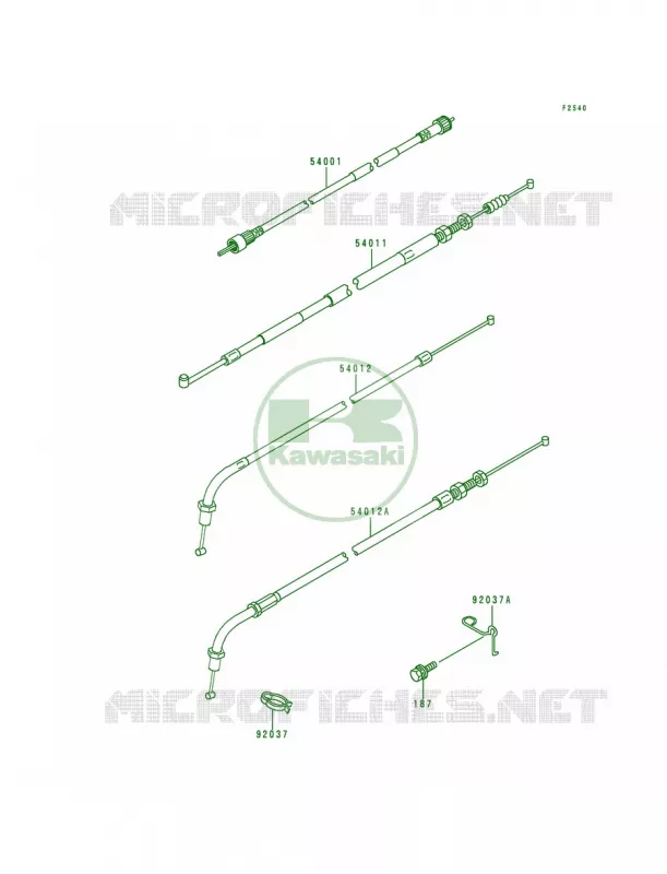 Cables Kawasaki MOTOS 1000 1998 Police 1000  KZ1000-P17