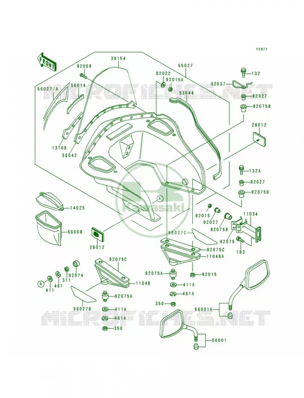 Cowling Kawasaki MOTOS 1000 1998 Police 1000  KZ1000-P17