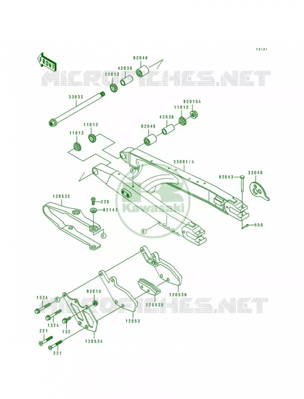 Swingarm Kawasaki MOTOS 250 1992 KDX250  KDX250-D2