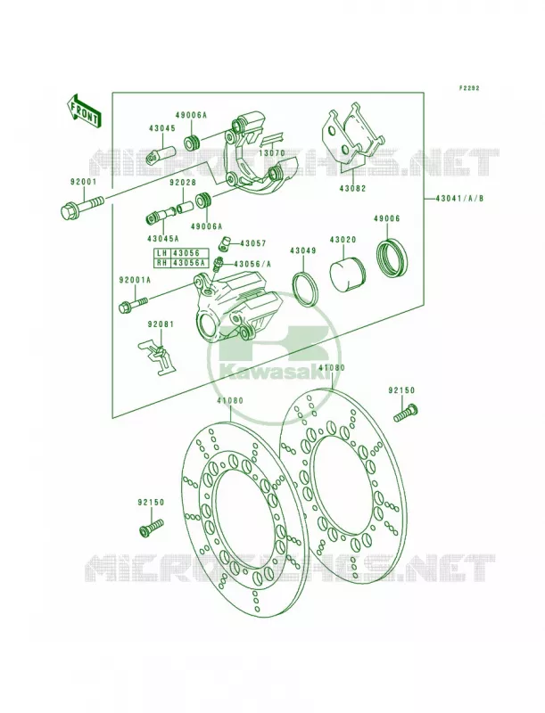 Front Brake Kawasaki MOTOS 1000 1996 Police 1000  KZ1000-P15