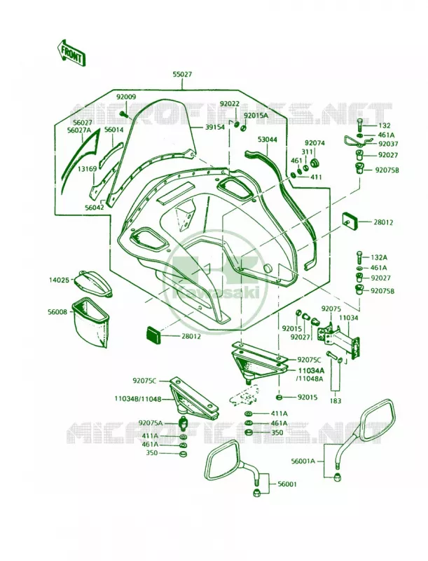 Cowling Kawasaki MOTOS 1000 1995 Police 1000  KZ1000-P14