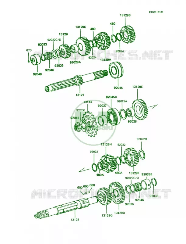 Transmission Kawasaki MOTOS 1000 1995 Police 1000  KZ1000-P14
