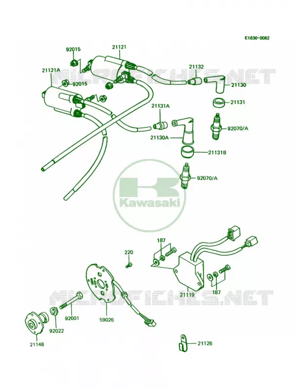 Ignition System Kawasaki MOTOS 1000 1994 Police 1000  KZ1000-P13