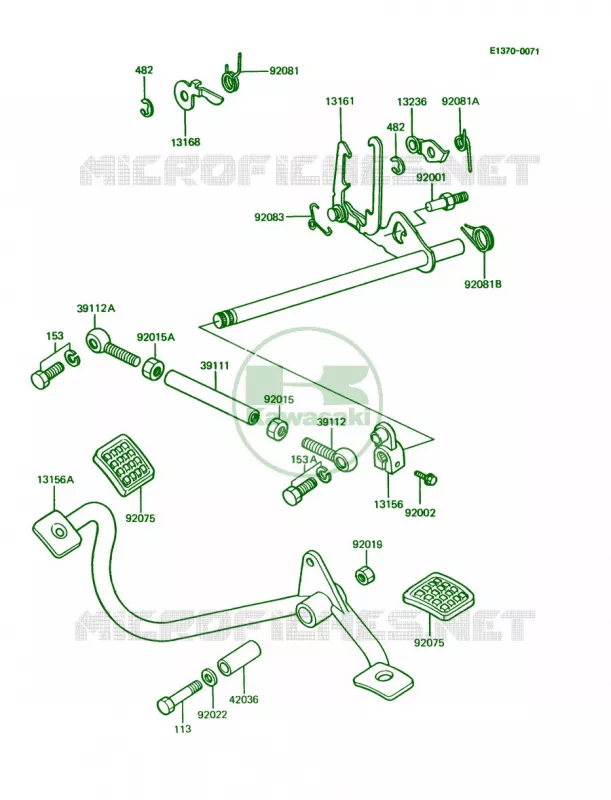 Gear Change Mechanism Kawasaki MOTOS 1000 1993 Police 1000  KZ1000-P12