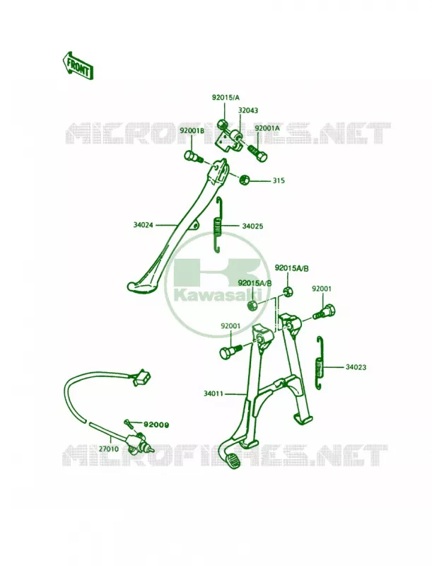 Stands Kawasaki MOTOS 1000 1993 Police 1000  KZ1000-P12