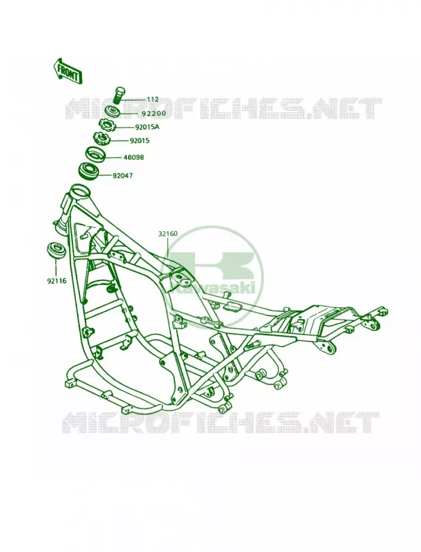 Frame Kawasaki MOTOS 1000 1992 Police 1000  KZ1000-P11