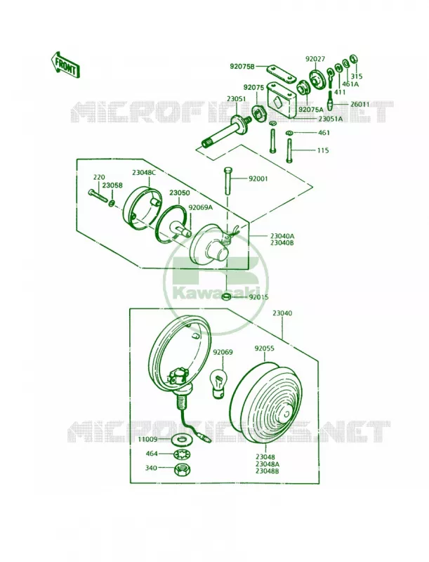 Turn Signals Kawasaki MOTOS 1000 1991 Police 1000  KZ1000-P10