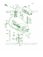 Fuel TankKE100 B11B12B13B14 pour Kawasaki KE100 1992