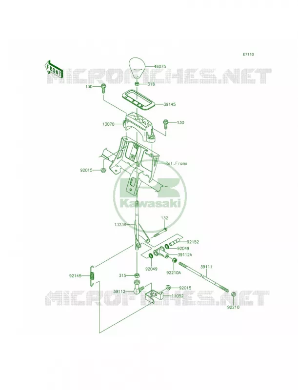 Control Kawasaki QUAD 750 2015 Brute Force 750 4x4i EPS  KVF750GFF