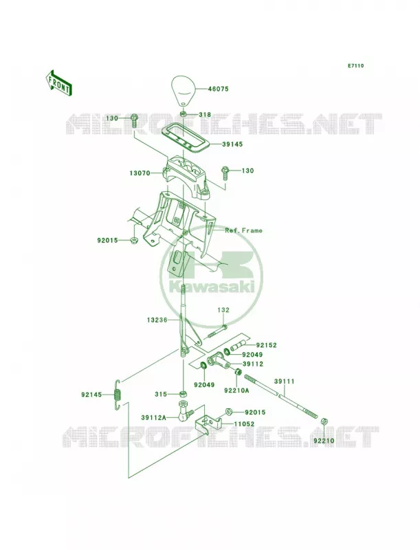 Control Kawasaki QUAD 750 2014 Brute Force 750 4x4i EPS  KVF750JEF