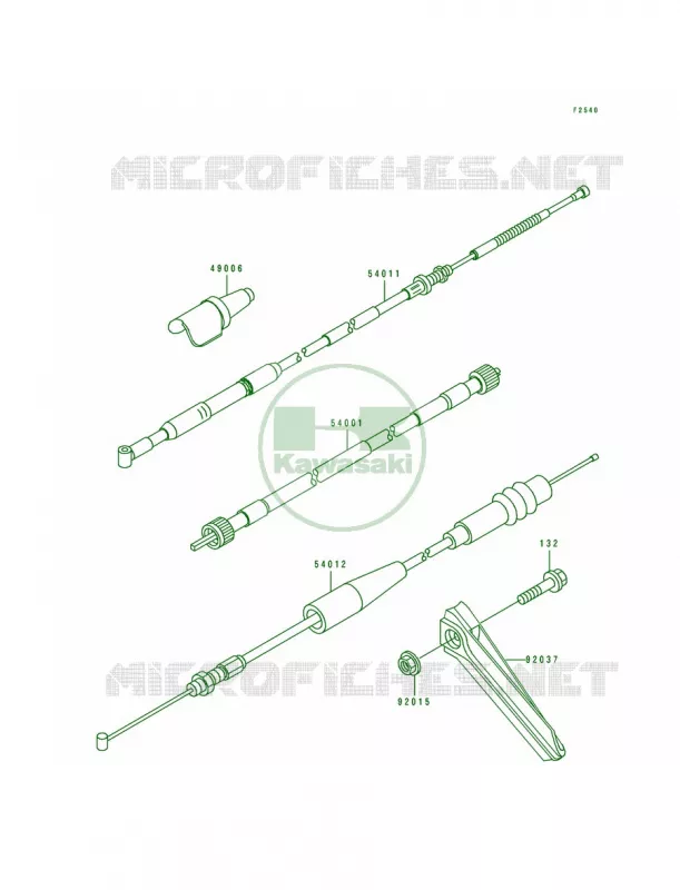 Cable Kawasaki MOTOS 200 1991 KDX200  KDX200-E3