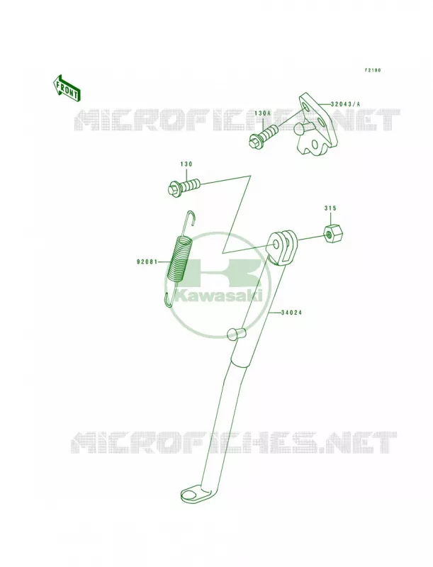 Stand Kawasaki MOTOS 200 1991 KDX200  KDX200-E3