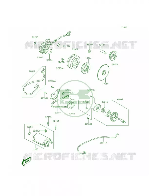 Generator Kawasaki QUAD 300 2013 Brute Force 300  KVF300CDF