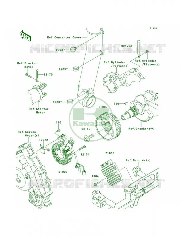 Generator Kawasaki QUAD 750 2012 Brute Force 750 4x4i EPS  KVF750JCS