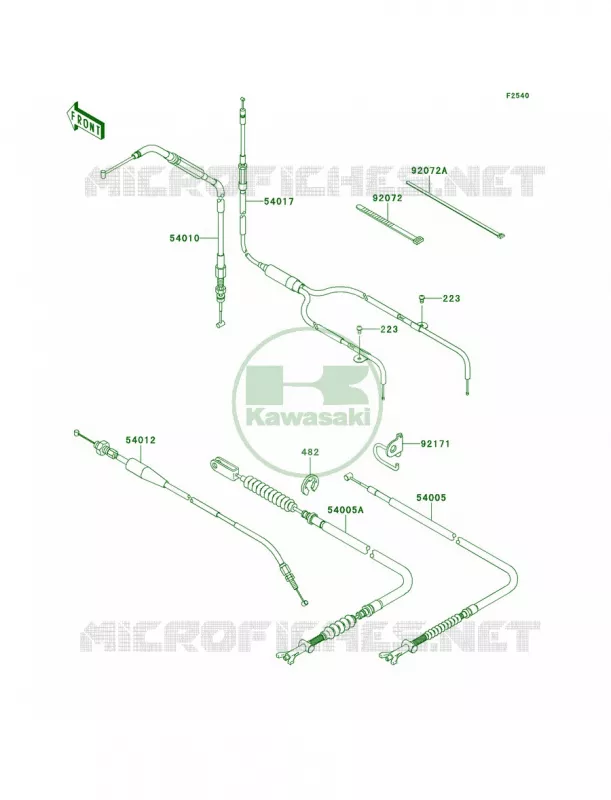 Cables Kawasaki QUAD 650 2012 Brute Force 650 4x4i  KVF650FCS
