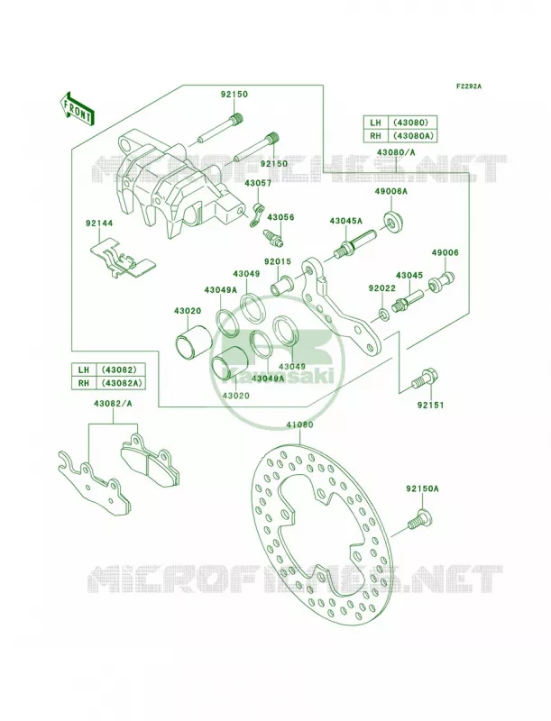 Front BrakeFCF-FDF Kawasaki QUAD 650 2012 Brute Force 650 4x4i  KVF650FCS