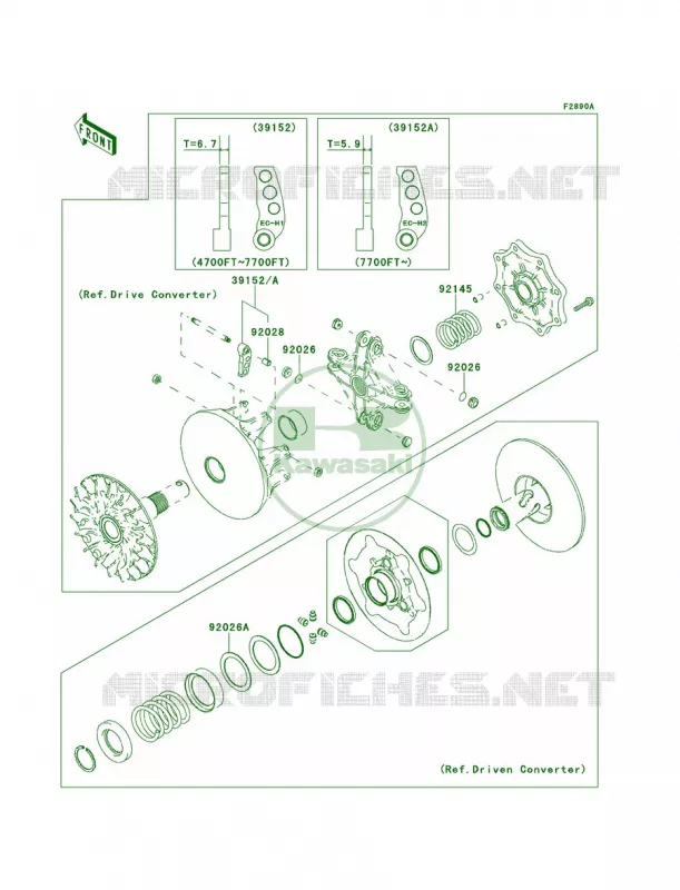 Optional PartsConverter Kawasaki QUAD 360 2012 Prairie 360 4x4  KVF360ACF