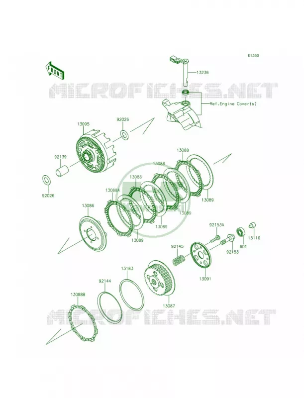 Clutch Kawasaki MOTOS 140 2013 KLX140L  KLX140BDF