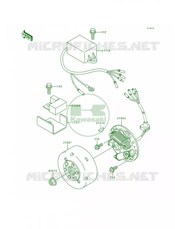 Generator Kawasaki MOTOS 250 1991 KDX250  KDX250-D1