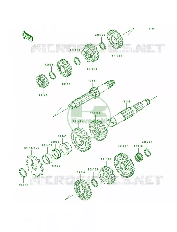 Transmission Kawasaki MOTOS 250 1991 KDX250  KDX250-D1