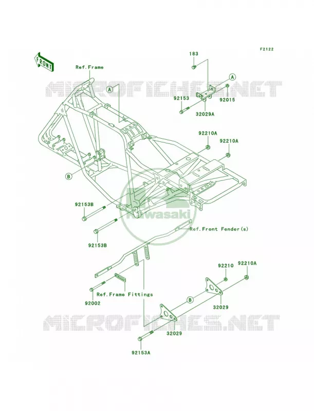 Engine Mount Kawasaki QUAD 250 2010 Bayou 250  KLF250AAF