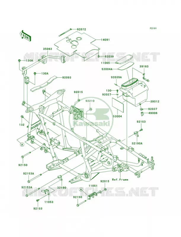 Frame Fittings Kawasaki QUAD 650 2010 Brute Force 650 4x4  KVF650DAF
