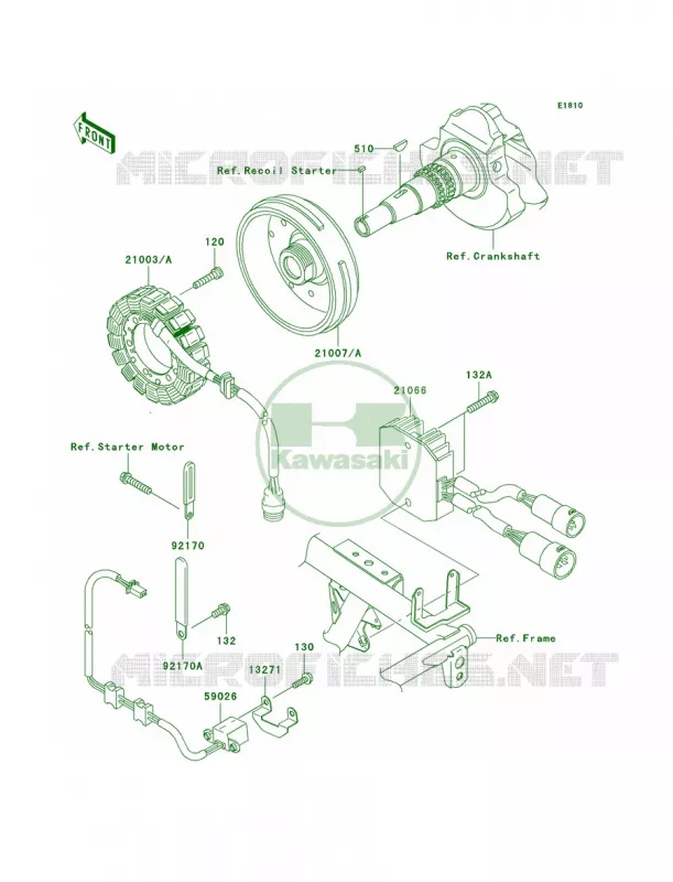 Generator Kawasaki QUAD 650 2010 Brute Force 650 4x4  KVF650DAF