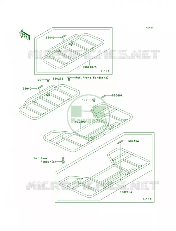 Carriers Kawasaki QUAD 250 2009 Bayou 250  KLF250A9F