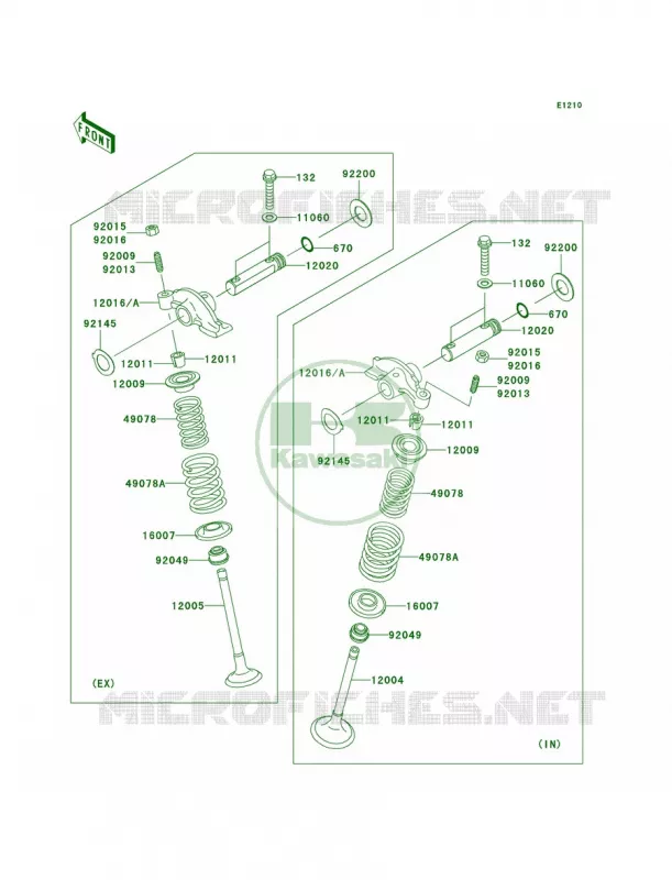 Valves Kawasaki QUAD 360 2009 Prairie 360 4X4  KVF360A9F