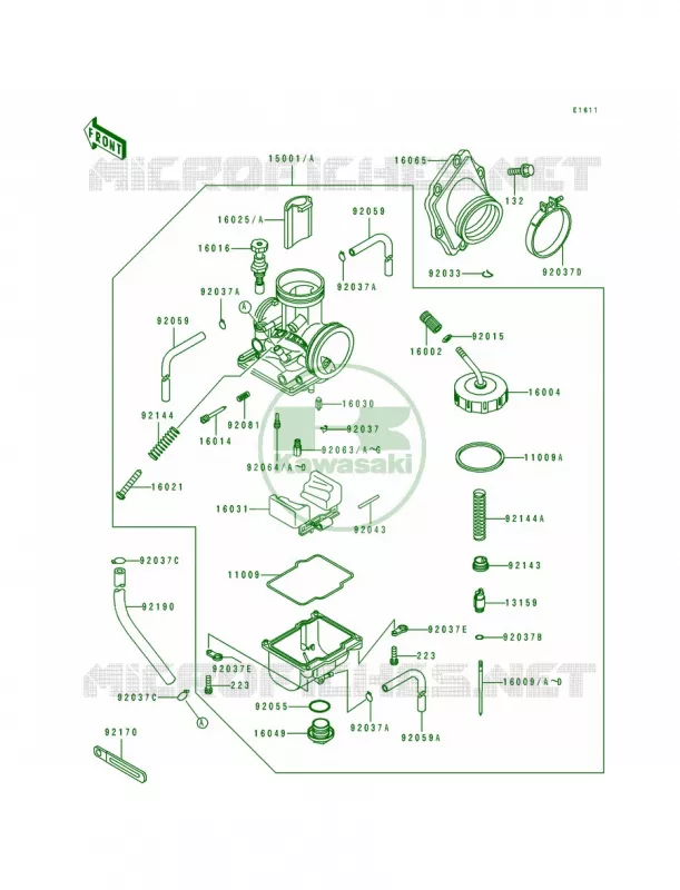 Carburetor Kawasaki MOTOS 200 1990 KDX200  KDX200-E2