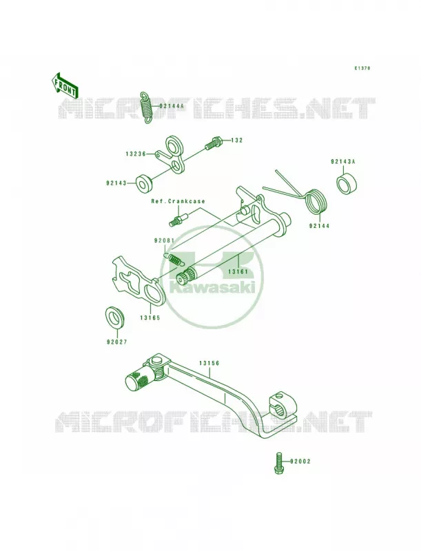 Gear Change Mechanism Kawasaki MOTOS 200 1990 KDX200  KDX200-E2