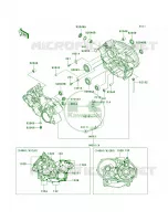 Crankcase pour Kawasaki Brute Force 650 4x4 Hardwoods Green HD 2009