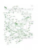 Frame Fittings pour Kawasaki Brute Force 650 4x4 Hardwoods Green HD 2009