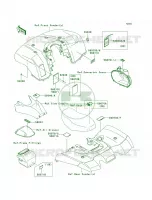 Labels pour Kawasaki Brute Force 650 4x4 Hardwoods Green HD 2009
