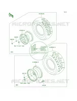 WheelsTires pour Kawasaki Brute Force 650 4x4 Hardwoods Green HD 2009