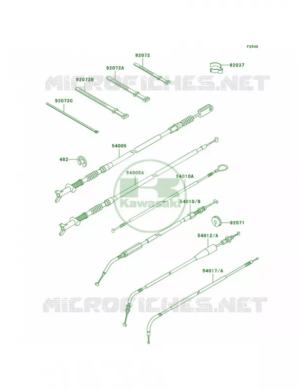 Cables Kawasaki QUAD 360 2008 Prairie 360 4X4  KVF360A8F